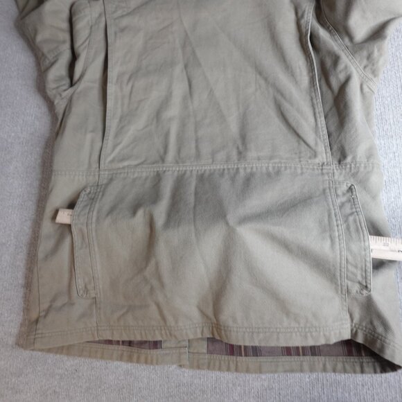 Vintage Columbia Jacket Large Beige Chore Barn Shooting Shoulders Game Pocket - Picture 8 of 16